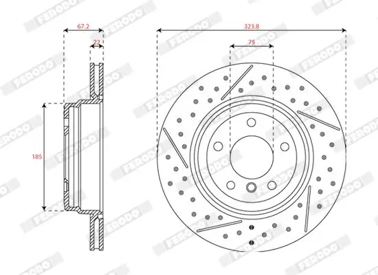 Bremsscheibe FERODO DDF2032C Bild Bremsscheibe FERODO DDF2032C