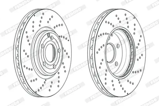 Bremsscheibe Vorderachse FERODO DDF2054C-1 Bild Bremsscheibe Vorderachse FERODO DDF2054C-1