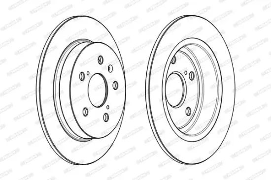 Bremsscheibe Hinterachse FERODO DDF2067C Bild Bremsscheibe Hinterachse FERODO DDF2067C