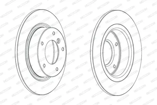 Bremsscheibe Hinterachse FERODO DDF2123C Bild Bremsscheibe Hinterachse FERODO DDF2123C