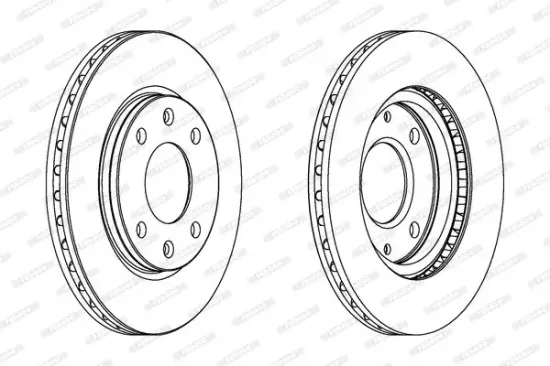 Bremsscheibe Vorderachse FERODO DDF214C Bild Bremsscheibe Vorderachse FERODO DDF214C