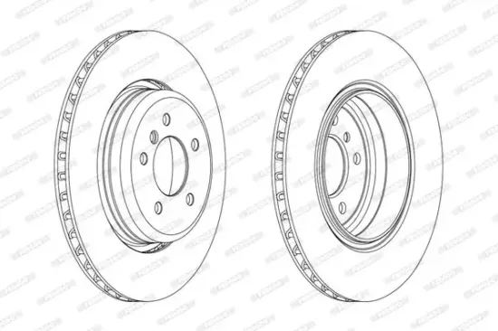 Bremsscheibe Hinterachse FERODO DDF2154C-1 Bild Bremsscheibe Hinterachse FERODO DDF2154C-1