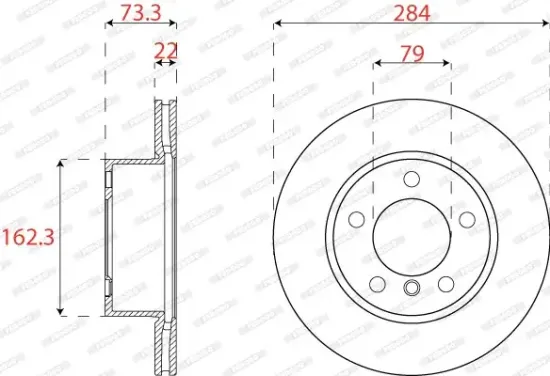 Bremsscheibe Vorderachse FERODO DDF2196C Bild Bremsscheibe Vorderachse FERODO DDF2196C