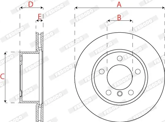 Bremsscheibe Vorderachse FERODO DDF2196C Bild Bremsscheibe Vorderachse FERODO DDF2196C