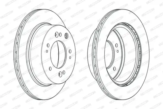 Bremsscheibe Hinterachse FERODO DDF2285C Bild Bremsscheibe Hinterachse FERODO DDF2285C