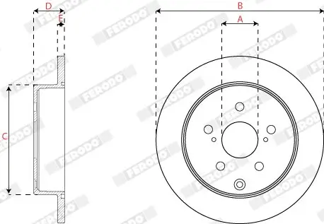 Bremsscheibe Hinterachse FERODO DDF2307C Bild Bremsscheibe Hinterachse FERODO DDF2307C