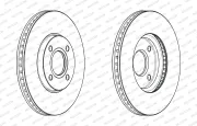 Bremsscheibe Vorderachse FERODO DDF132C