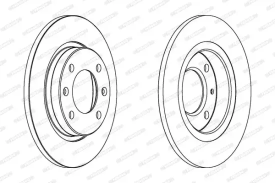 Bremsscheibe Hinterachse FERODO DDF238 Bild Bremsscheibe Hinterachse FERODO DDF238