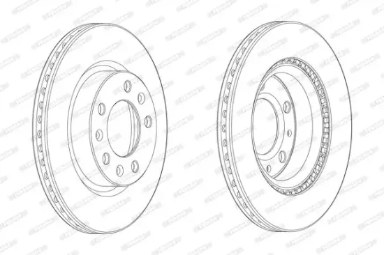 Bremsscheibe Vorderachse FERODO DDF2413C Bild Bremsscheibe Vorderachse FERODO DDF2413C