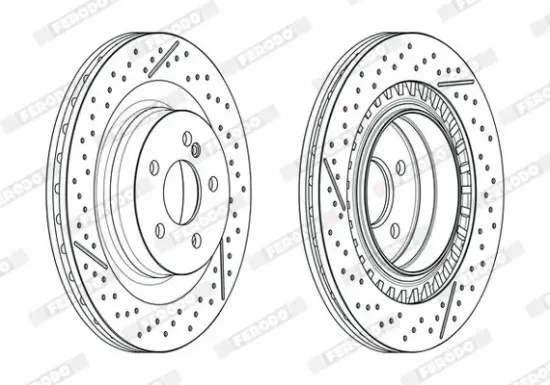 Bremsscheibe Hinterachse FERODO DDF2427C Bild Bremsscheibe Hinterachse FERODO DDF2427C
