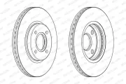 Bremsscheibe Vorderachse FERODO DDF2461C