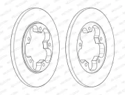 Bremsscheibe Hinterachse FERODO DDF2484C