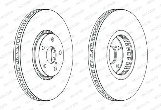 Bremsscheibe Vorderachse links FERODO DDF2497LC-1 Bild Bremsscheibe Vorderachse links FERODO DDF2497LC-1