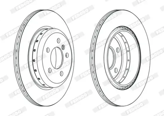 Bremsscheibe Hinterachse FERODO DDF2504VC-1 Bild Bremsscheibe Hinterachse FERODO DDF2504VC-1