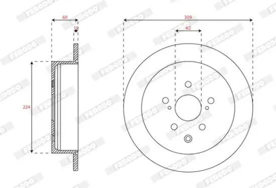 Bremsscheibe Hinterachse FERODO DDF2519C Bild Bremsscheibe Hinterachse FERODO DDF2519C