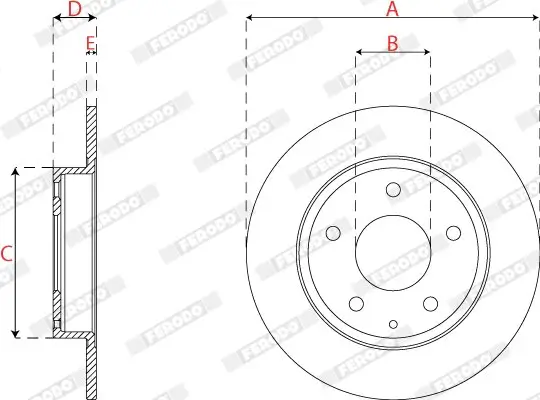 Bremsscheibe Hinterachse FERODO DDF2533C Bild Bremsscheibe Hinterachse FERODO DDF2533C
