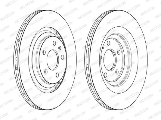 Bremsscheibe Hinterachse FERODO DDF2546C Bild Bremsscheibe Hinterachse FERODO DDF2546C