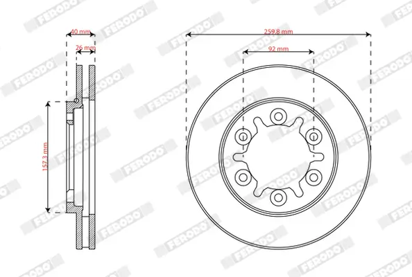 Bremsscheibe Vorderachse FERODO DDF2568