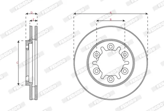 Bremsscheibe Vorderachse FERODO DDF2568 Bild Bremsscheibe Vorderachse FERODO DDF2568