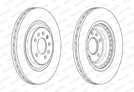 Bremsscheibe Vorderachse FERODO DDF2595C-1 Bild Bremsscheibe Vorderachse FERODO DDF2595C-1
