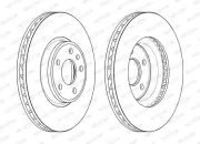 Bremsscheibe FERODO DDF2596C-1