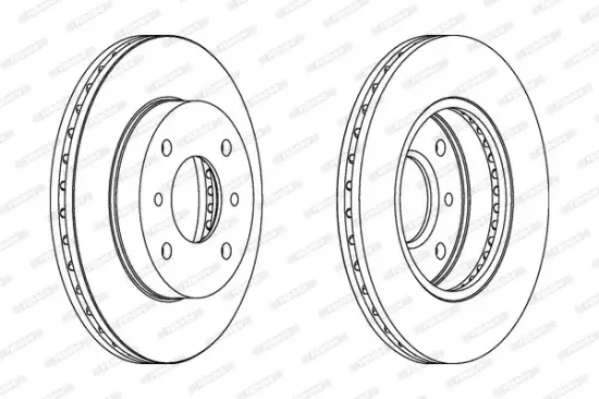 Bremsscheibe Vorderachse FERODO DDF260C Bild Bremsscheibe Vorderachse FERODO DDF260C