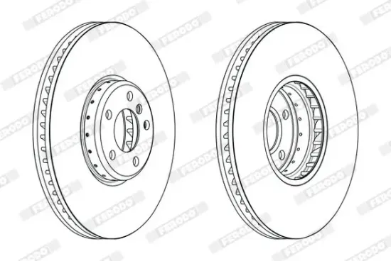Bremsscheibe Vorderachse links FERODO DDF2619LVC-1 Bild Bremsscheibe Vorderachse links FERODO DDF2619LVC-1