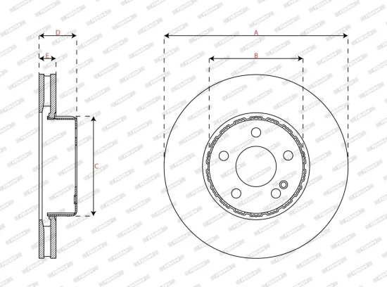 Bremsscheibe Vorderachse FERODO DDF2629VC-1 Bild Bremsscheibe Vorderachse FERODO DDF2629VC-1