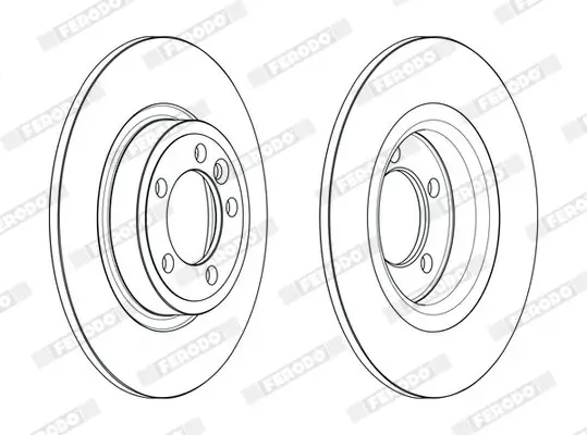 Bremsscheibe Hinterachse FERODO DDF2633C Bild Bremsscheibe Hinterachse FERODO DDF2633C