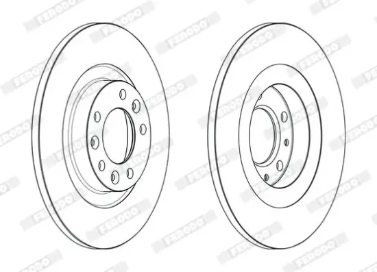 Bremsscheibe Hinterachse FERODO DDF2654C Bild Bremsscheibe Hinterachse FERODO DDF2654C