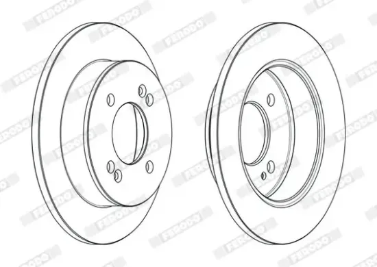 Bremsscheibe Hinterachse FERODO DDF2655C Bild Bremsscheibe Hinterachse FERODO DDF2655C