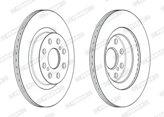 Bremsscheibe Hinterachse FERODO DDF2658C Bild Bremsscheibe Hinterachse FERODO DDF2658C