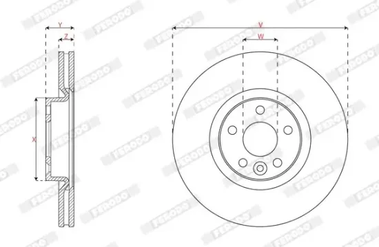 Bremsscheibe Vorderachse FERODO DDF2672C Bild Bremsscheibe Vorderachse FERODO DDF2672C