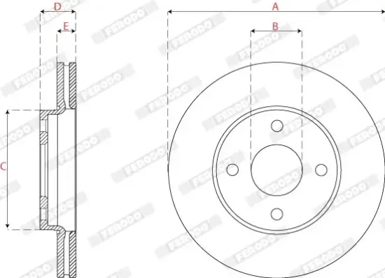 Bremsscheibe Vorderachse FERODO DDF2679C Bild Bremsscheibe Vorderachse FERODO DDF2679C