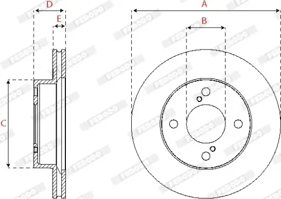 Bremsscheibe Vorderachse FERODO DDF2689C Bild Bremsscheibe Vorderachse FERODO DDF2689C