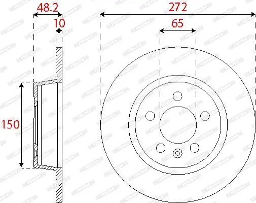 Bremsscheibe Hinterachse FERODO DDF2691C Bild Bremsscheibe Hinterachse FERODO DDF2691C