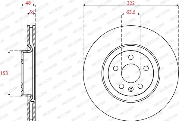 Bremsscheibe FERODO DDF2693C