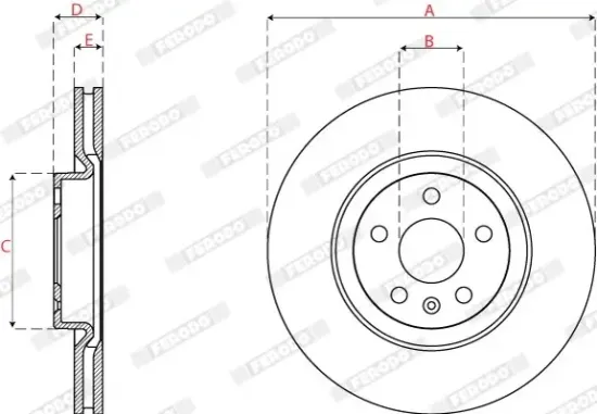 Bremsscheibe FERODO DDF2693C Bild Bremsscheibe FERODO DDF2693C