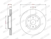 Bremsscheibe Vorderachse FERODO DDF2702C