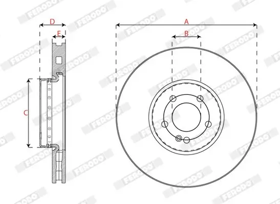 Bremsscheibe FERODO DDF2713VC-1 Bild Bremsscheibe FERODO DDF2713VC-1