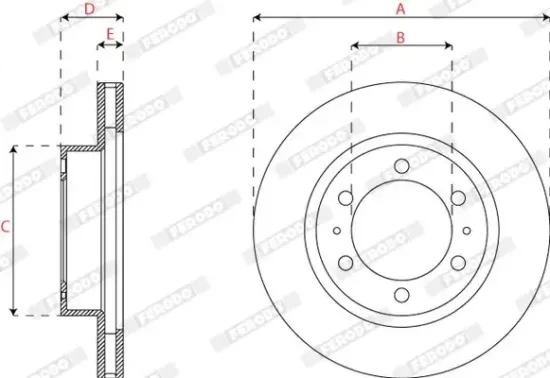 Bremsscheibe Vorderachse FERODO DDF2746 Bild Bremsscheibe Vorderachse FERODO DDF2746