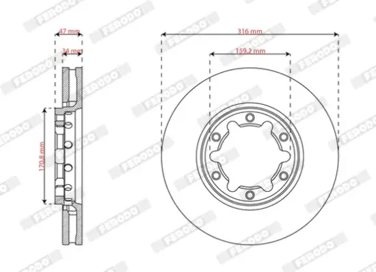 Bremsscheibe Vorderachse FERODO DDF2755 Bild Bremsscheibe Vorderachse FERODO DDF2755