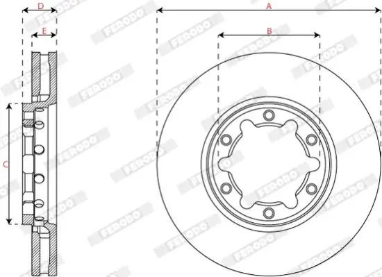 Bremsscheibe Vorderachse FERODO DDF2755 Bild Bremsscheibe Vorderachse FERODO DDF2755
