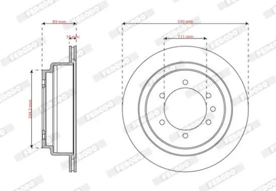 Bremsscheibe Hinterachse FERODO DDF2756-1 Bild Bremsscheibe Hinterachse FERODO DDF2756-1