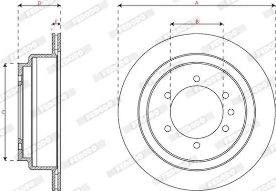Bremsscheibe Hinterachse FERODO DDF2756-1 Bild Bremsscheibe Hinterachse FERODO DDF2756-1
