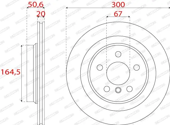Bremsscheibe Hinterachse FERODO DDF2763C Bild Bremsscheibe Hinterachse FERODO DDF2763C