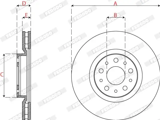 Bremsscheibe FERODO DDF2776C Bild Bremsscheibe FERODO DDF2776C