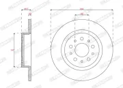 Bremsscheibe Hinterachse FERODO DDF2778C