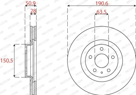 Bremsscheibe Vorderachse FERODO DDF2789C Bild Bremsscheibe Vorderachse FERODO DDF2789C