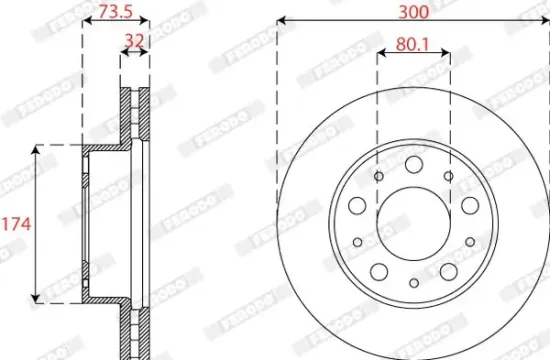 Bremsscheibe FERODO DDF2795-1 Bild Bremsscheibe FERODO DDF2795-1